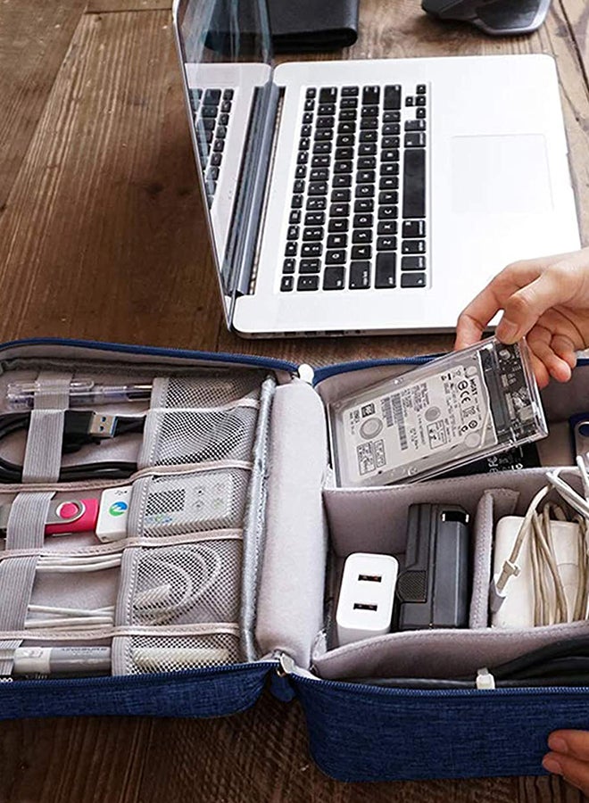 روبيك حقيبة تخزين للإكسسوارات الرقمية أزرق كحلي - Image 2