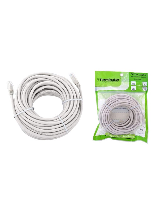 Terminator High Speed Patch Cord CAT7 Cable White 15meter - Image 1