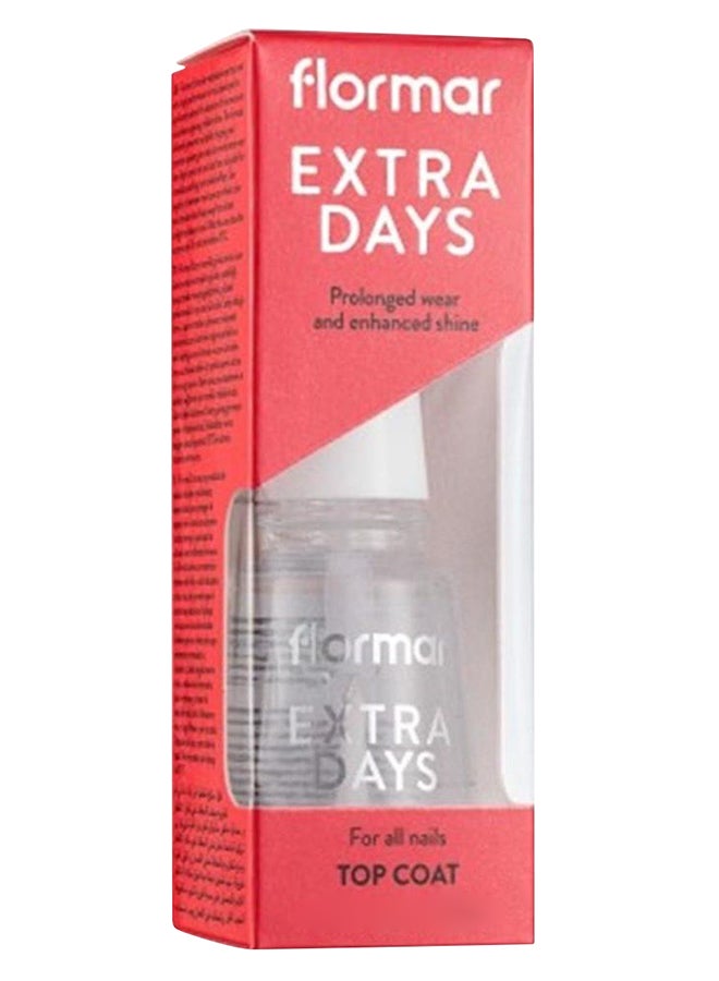 flormar Extra Days Nail Top Coat Clear - Image 1