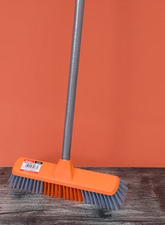 DELCASA Broom With Wooden Handle Orange/Silver  - Image 2