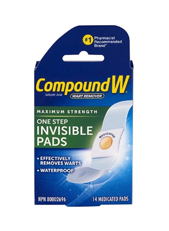 Compound W 14-Piece Maximum Strength One Step Wart Remover Invisible Pad Set 18grams  - Image 1