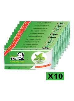 سويفت مجموعة من 10 مناشف منعشة - برائحة النعناع  - Image 1