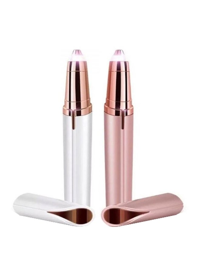 2-Piece Eyebrow Hair Epilator Set Rose Gold 15cm