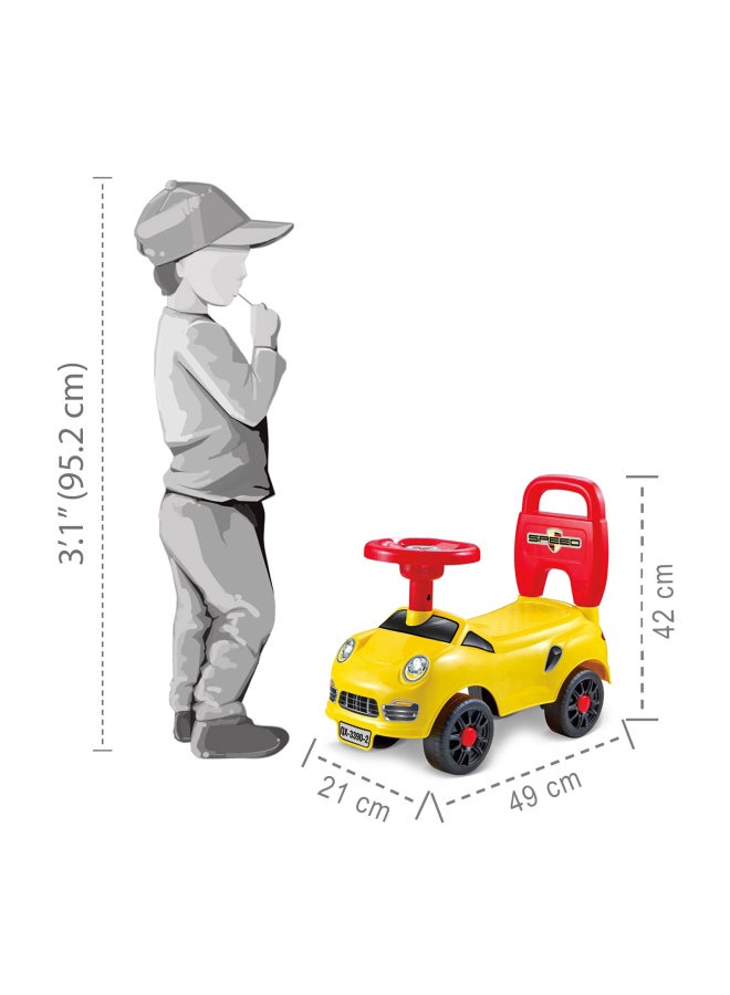 QUNXING - High-Quality Plastic Cartoon Stroller With Removable Backrest For Kids 21x49x42cm - Image 1