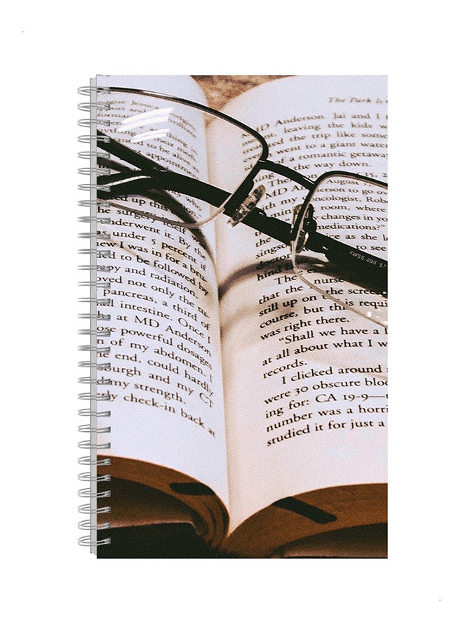 Generic A4 Spiral Notebook White/Black/Brown 