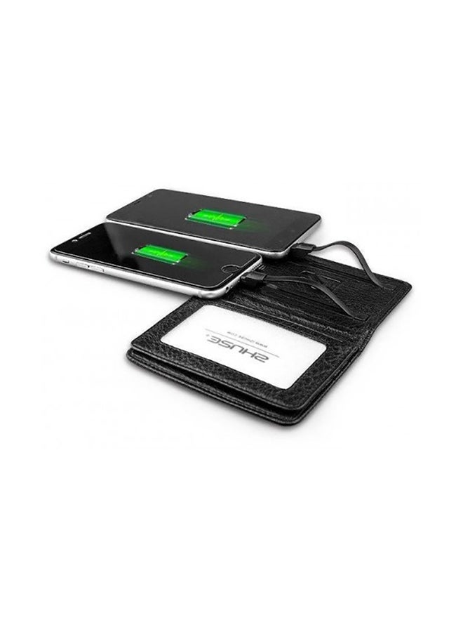 زد هيوز باور بنك محمول بتصميم محفظة أسود - Image 3