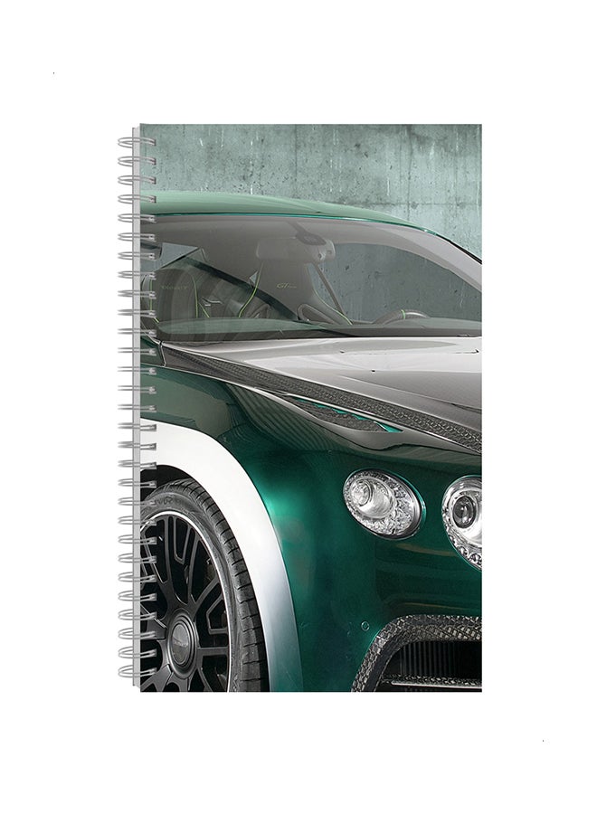 Generic A4 Spiral Notebook Green/Silver/Black 