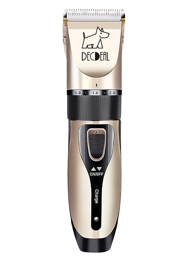 Decdeal 12-Piece Electric Power Clipper Pet Grooming Kit Gold/Black/Silver - Image 3