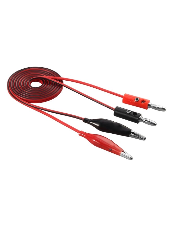 Test Leads Clip Pin Banana Plug Cable Red/Black  - Image 1