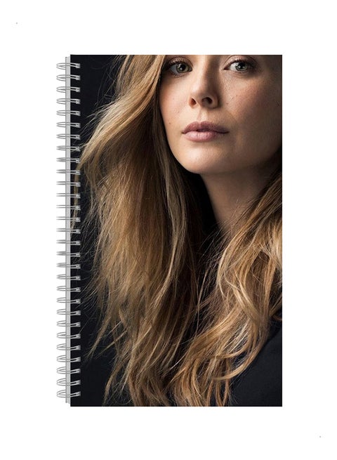 A5 Spiral Notebook Beige/Brown/Black