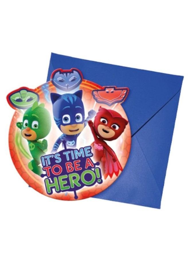 Procos Its Time To Be A Hero Printed Die-Cut Invitation And Envelope - Image 1