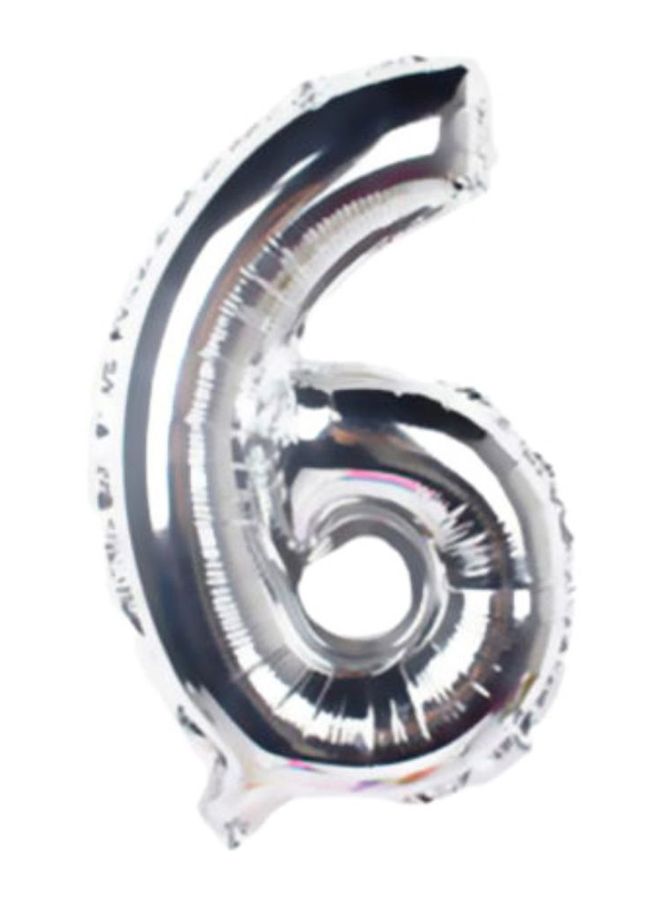 Procos No. 6 Numeral Foil Balloon 33cm - Image 1