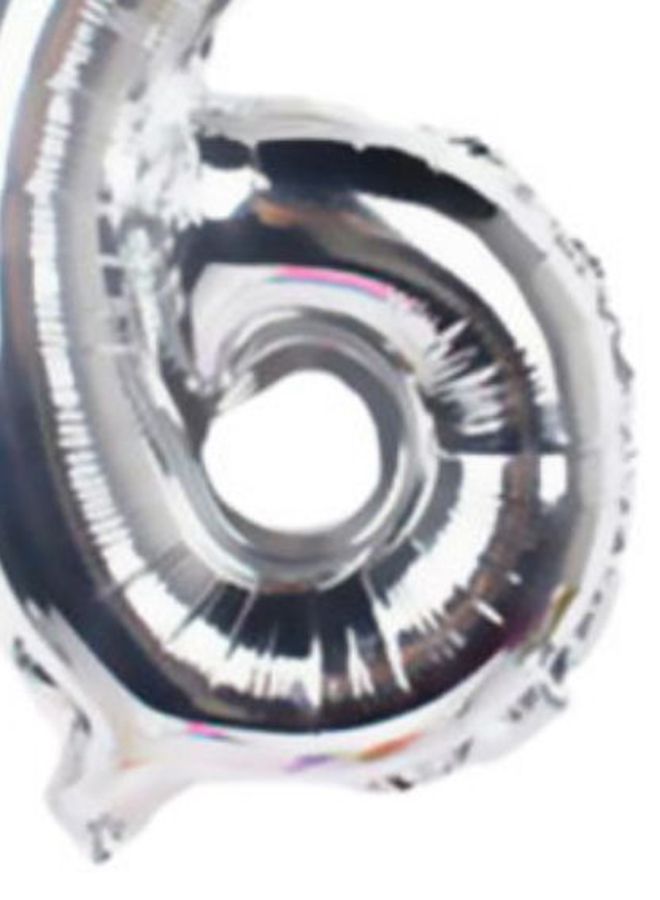 Procos No. 6 Numeral Foil Balloon 33cm - Image 2