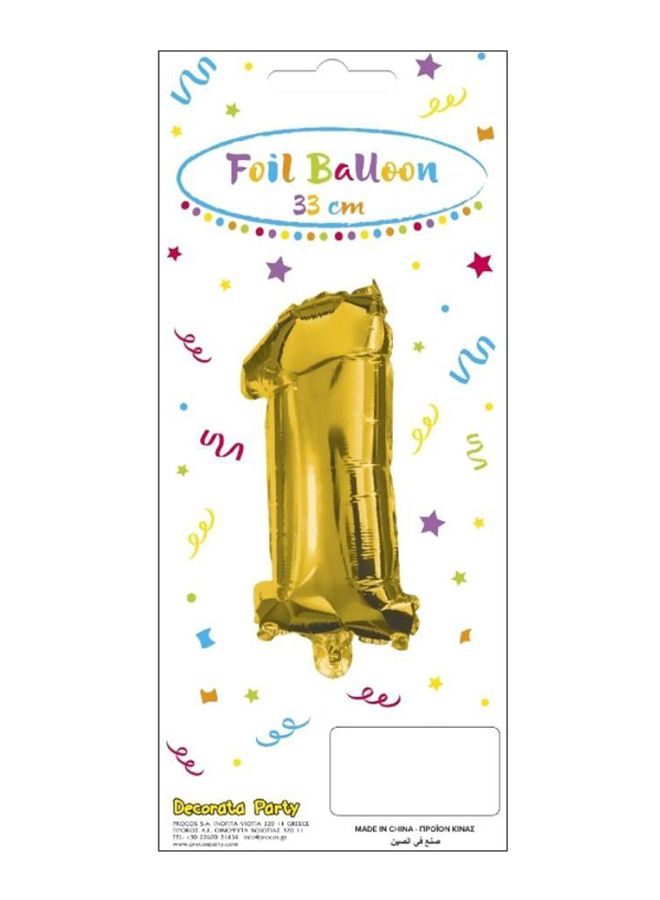 Procos No. 1 Numeral Foil Balloon 33cm - Image 1