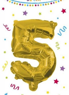 Procos No. 5 Numeral Foil Balloon 31cm  - Image 2