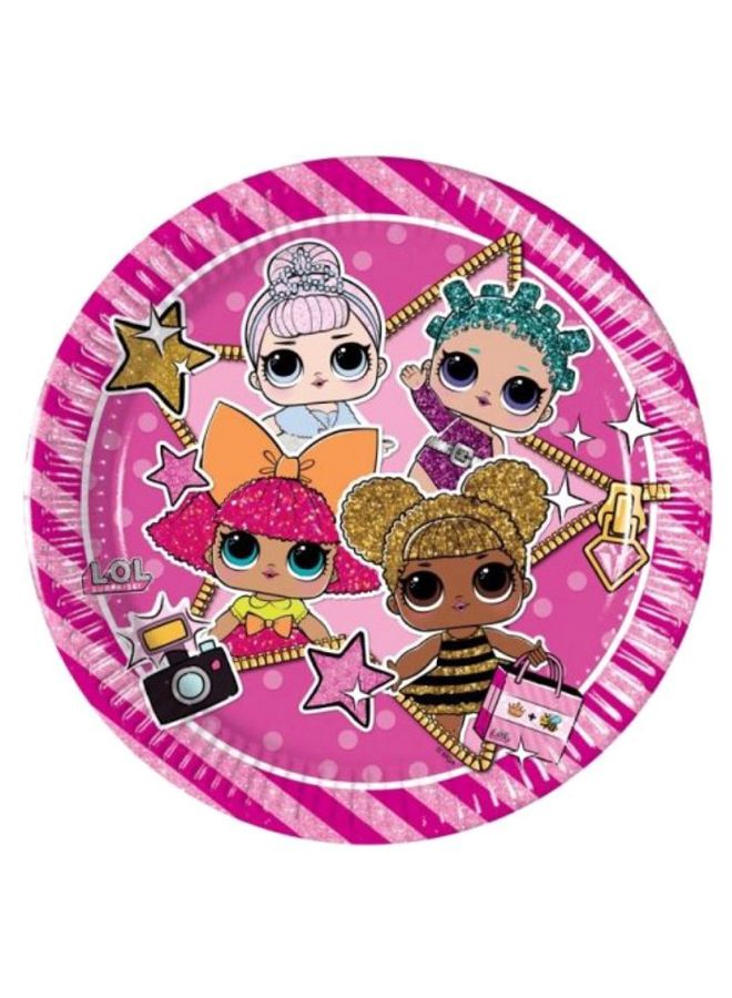 Procos Metallic Lol Glitterati Paper Plate 20cm - Image 1