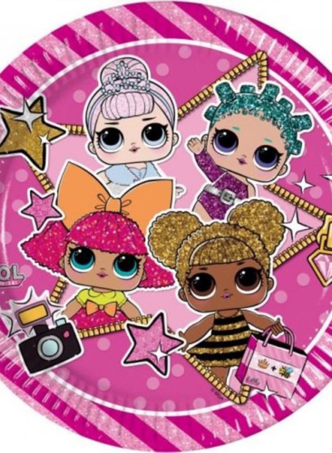 Procos Metallic Lol Glitterati Paper Plate 20cm - Image 2