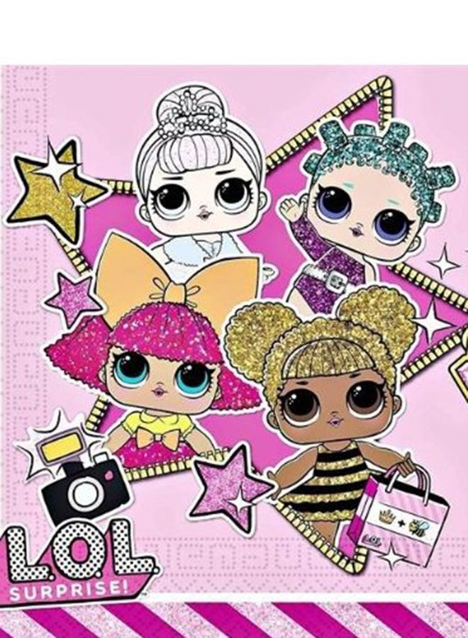 Procos Lol Glitterati Paper Napkin - Image 2