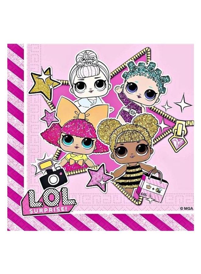 Procos Lol Glitterati Paper Napkin - Image 1