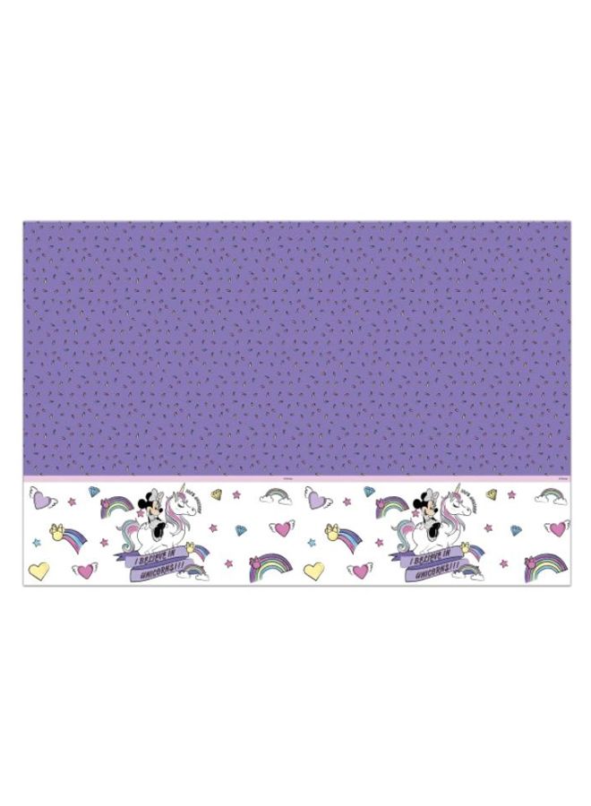 Procos Minnie Unicorn Printed Table Cover 120 x 180cm - Image 1
