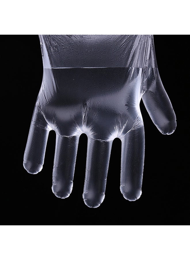 Pair Of 100 Disposable Transparent Food-Grade Gloves Clear  - Image 3