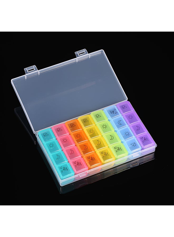 Generic Weekly Prescription Medicine 28-Slot Case Pill Organizer  - Image 4