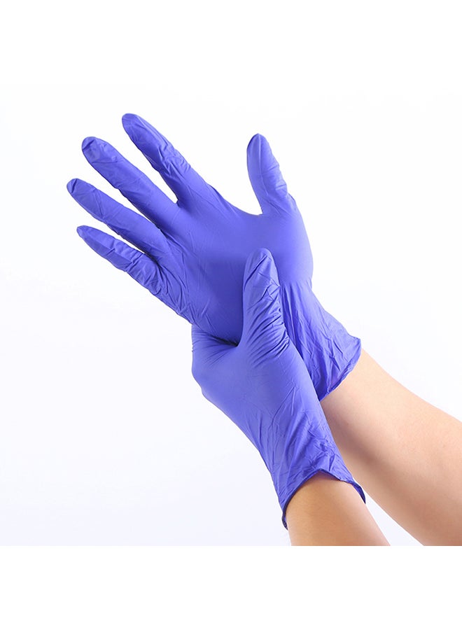 Pair Of 100 Industrial Nitrile Powder Free Disposable Gloves Purple M - Image 2