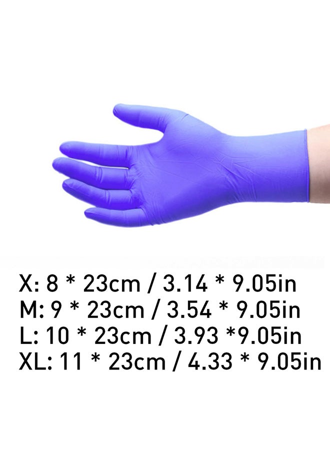 Pair Of 100 Industrial Nitrile Powder Free Disposable Gloves Purple M - Image 3