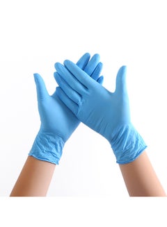Generic Pair Of 100 Industrial Nitrile Powder Free Disposable Gloves Light Blue S  - Image 2