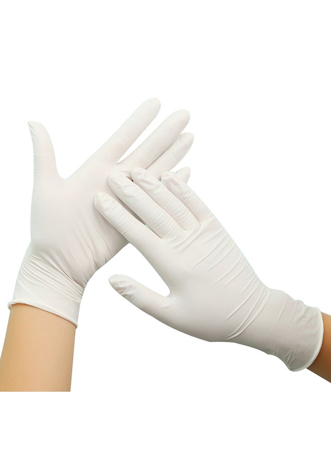 Pair Of 50 Powder-Free Sterile Food Grade Disposable Gloves White L - Image 2