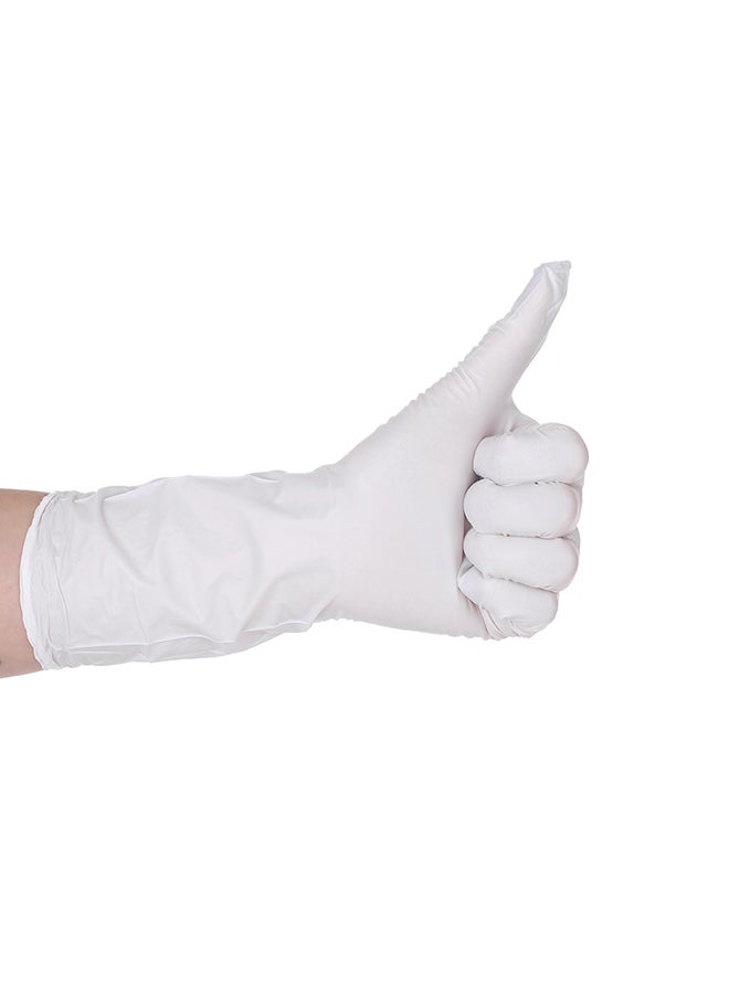 Pair Of 50 Powder-Free Sterile Food Grade Disposable Gloves White M  - Image 2