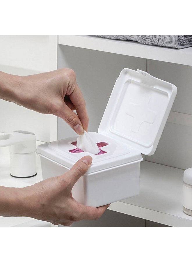 Dustproof Mask Storage Box With Cover Wet Tissue Remover - Image 3
