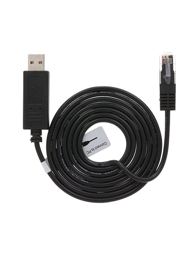 ماركة غير محددة كابل شحن بالطاقة الشمسية من منفذ USB إلى منفذ جهاز الكمبيوتر RS485 من سلسلة تريسر أسود  - Image 1