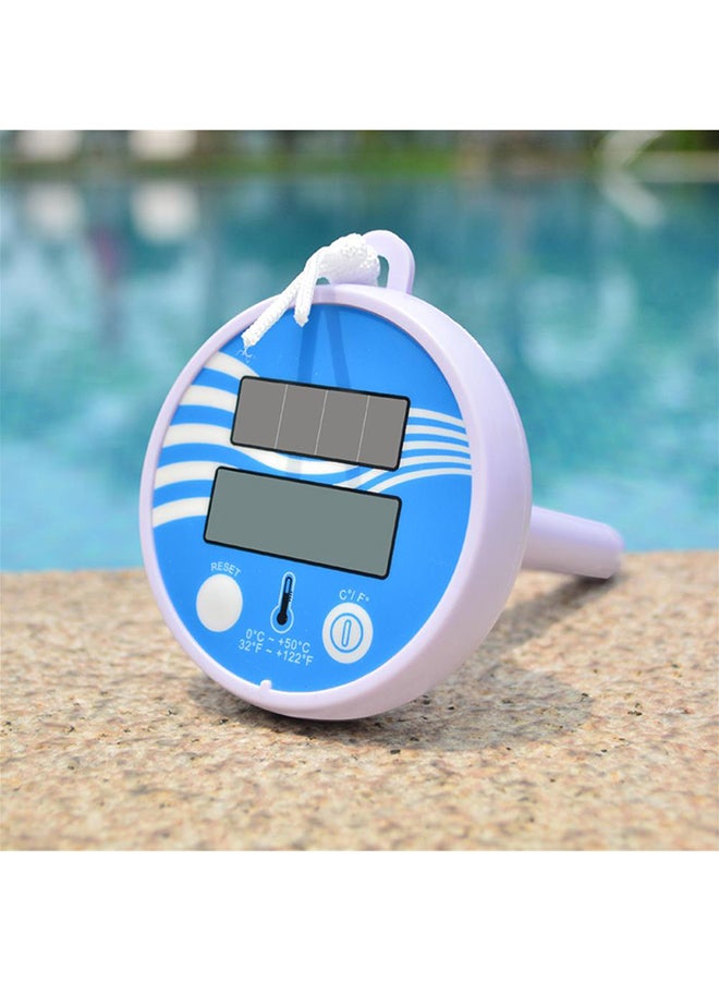 ميزان قياس حرارة حوض السباحة بشاشة عرض LCD أزرق/ أبيض - Image 3