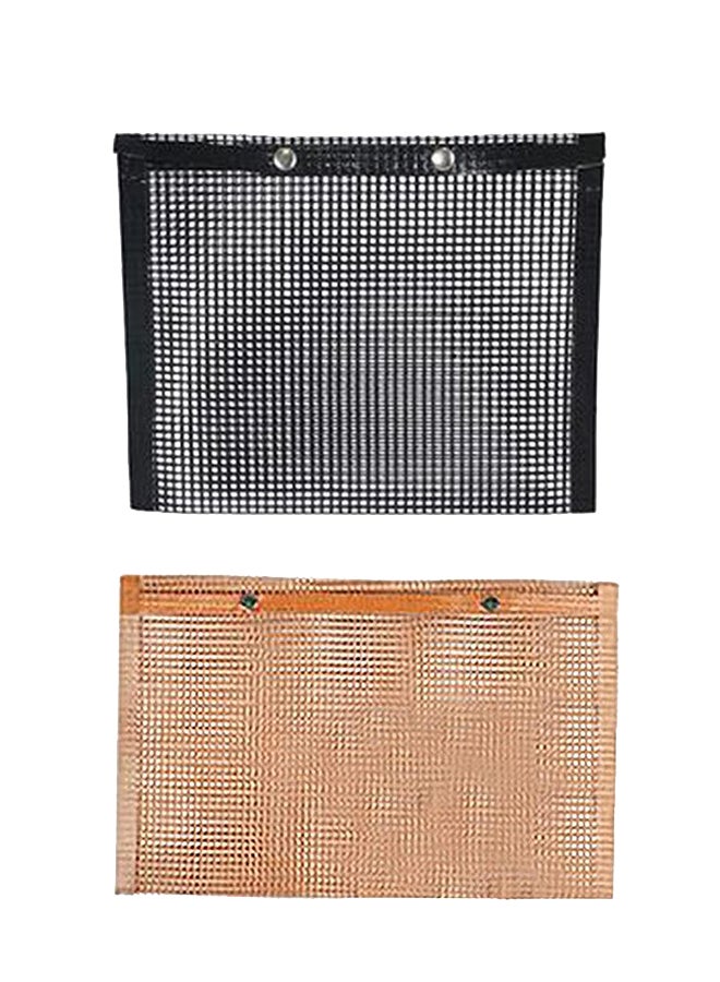 Generic 2-Piece Non-Stick Heat Resistant Mesh Bag Set Light Brown/Black - Image 1