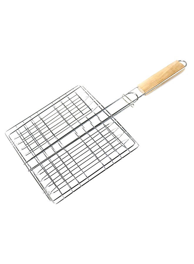Barbecue Clips BBQ Net Grill Tong Silver/Beige - Image 1