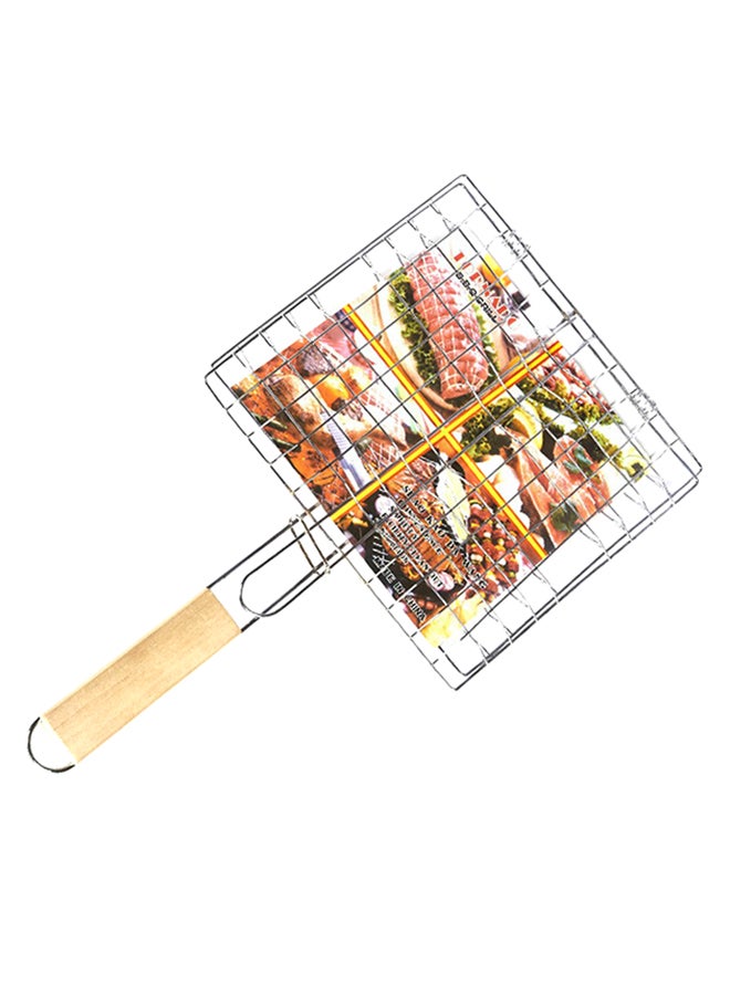 Barbecue Clips BBQ Net Grill Tong Silver/Beige - Image 4