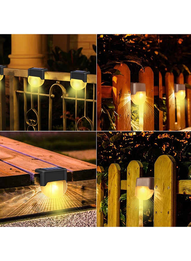 6-Piece Solar Energy Fence Stair Lamp Set Black/White/Blue - Image 5