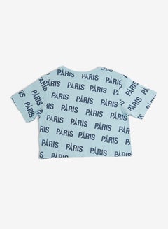 All Over Printed Crop Top With Short Sleeves Blue - v1593538607/N38943987V_2