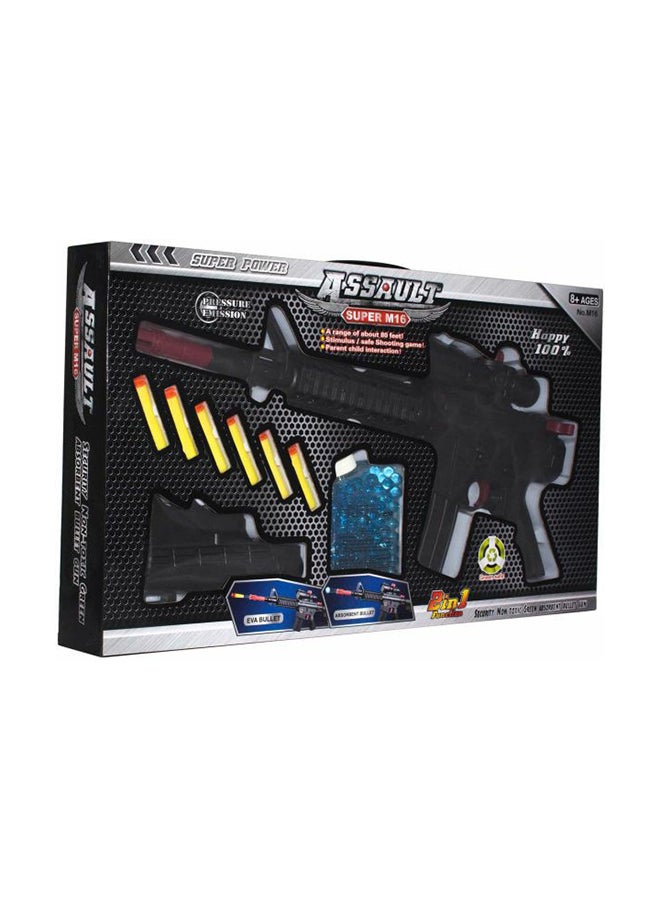 Assault Super M16 Water And Soft Bullets Gun 55.2cm