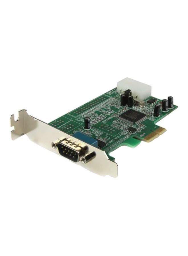 StarTech - Port Low Profile Native RS232 PCI Express Serial Card Green/Silver/Black - Image 1