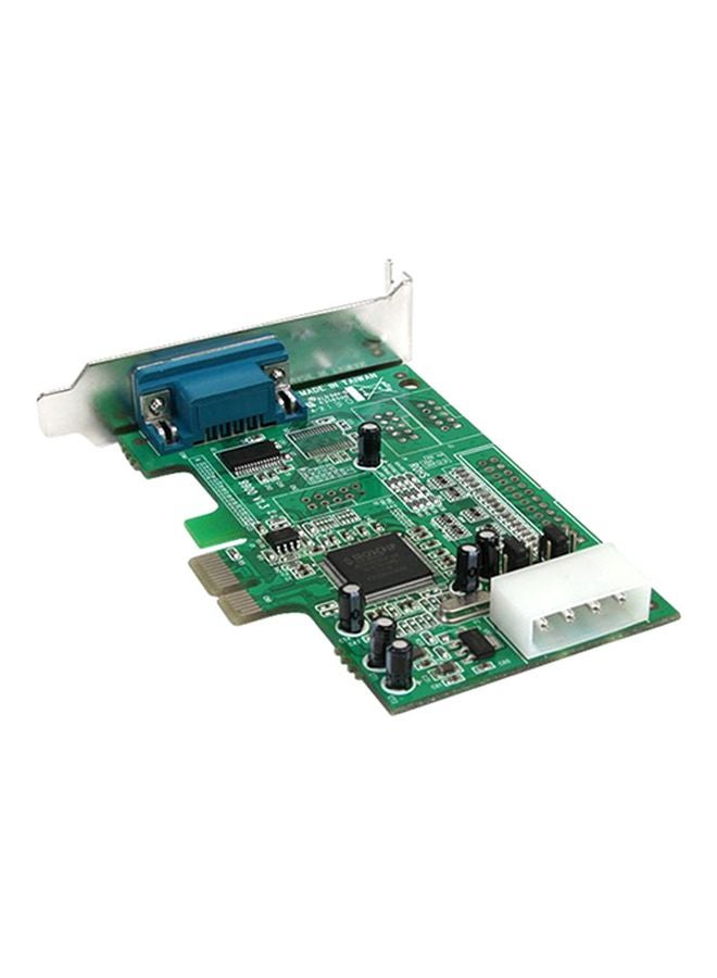 StarTech - Port Low Profile Native RS232 PCI Express Serial Card Green/Silver/Black - Image 1
