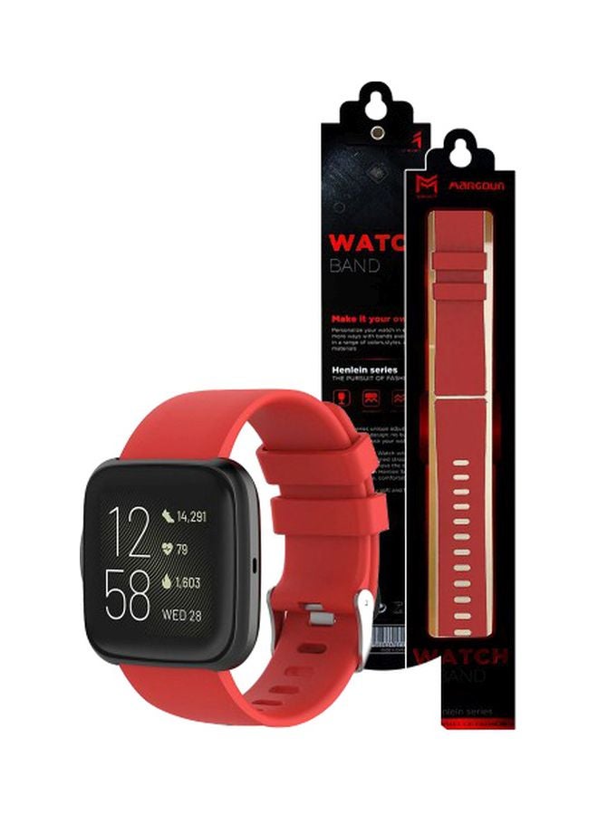 MARGOUN - Henlein Series Replacement Band For Fitbit Versa/Versa 2 Red - Image 1