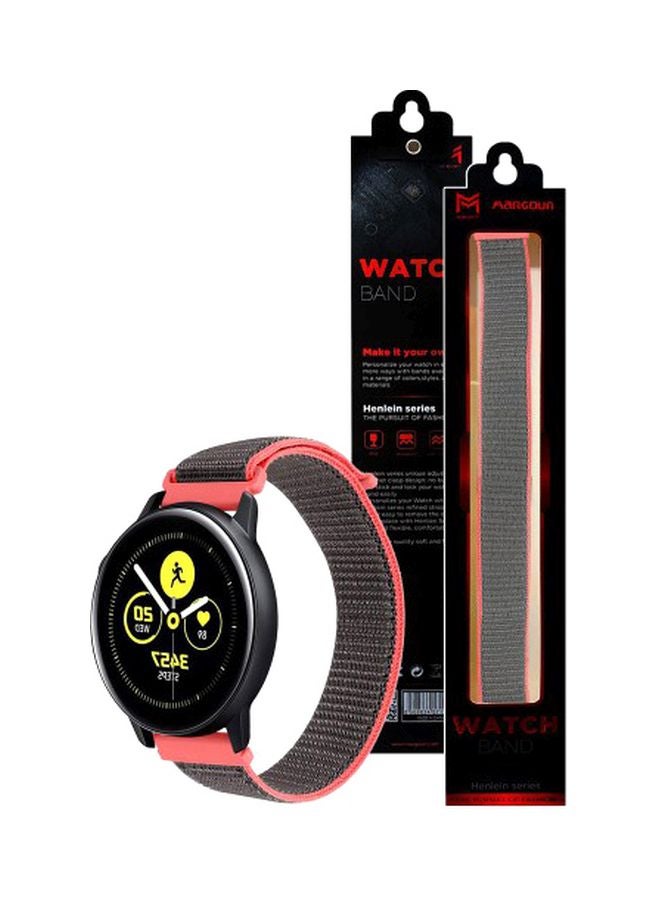 MARGOUN Henlein Series Replacement Band For Samsung Galaxy Active/Active 2 40/44mm Grey/Pink  - Image 1