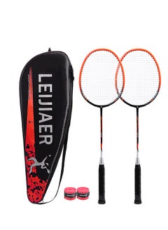 Pair Of Professional Badminton Racket With Case And Grip