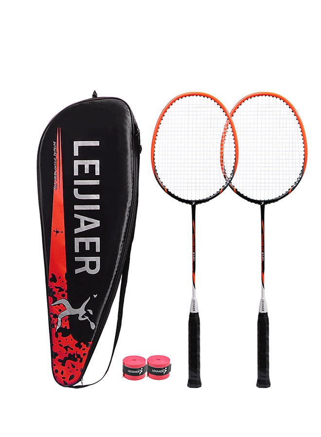 Leijiaer - Pair Of Professional Badminton Racket With Case And Grip - Image 1