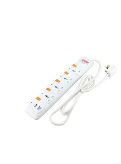 SUNTECH 4-In-1 Extension Socket White  - Image 1