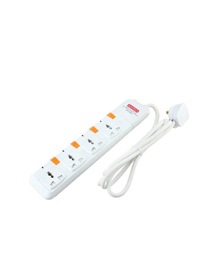 SUNTECH 4-In-1 Extension Socket White  - Image 1