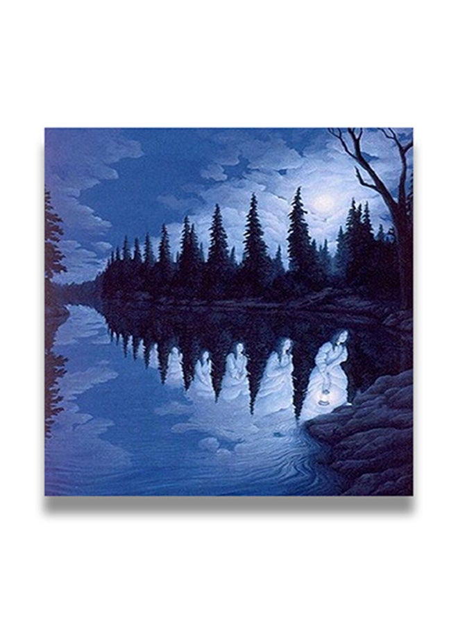 لوحة فنية لديكور الحائط بإطار مخفي متعدد الألوان 50 x 50سم