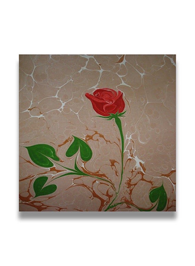 لوحة فنية لديكور الحائط بإطار مخفي بتصميم زهور متعدد الألوان 50 x 50سم